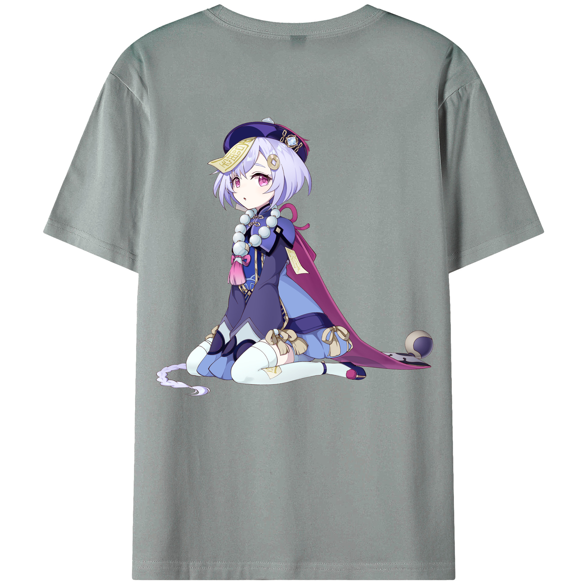 げんし神 七七 なな  genshin Nana 綿100％ メンズ半袖Tシャツ（バックプリント） 通気性